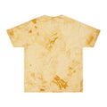 Back of the color blast t shirt in citrine.