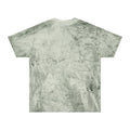 Back of the color blast t shirt in fern.