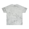 Back of the color blast t shirt in smoke.